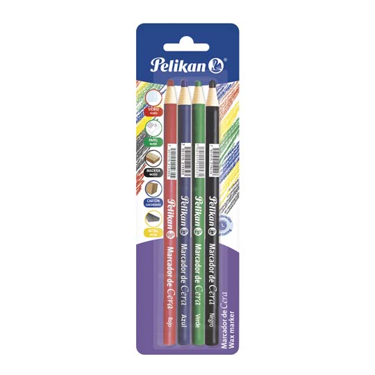 Marcador De Cera Pelikan Tarjeta Con 4 M