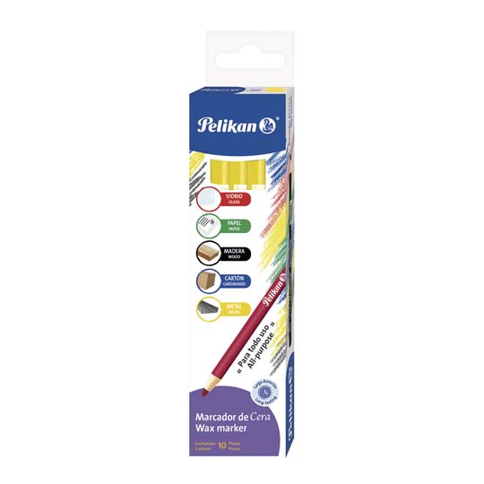 Marcador De Cera Pelikan Amarillo Caja C