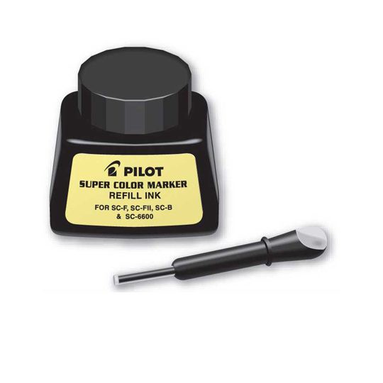 Tinta De Repuesto Sc-Rf Pilot Para Marcador, Color Negro, Botella De 30 Ml 