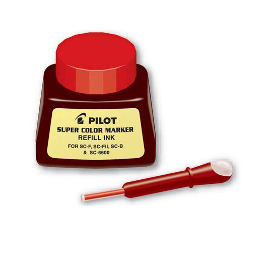 Tinta De Repuesto Sc-Rf Pilot Para Marcador, Color Rojo, Botella De 30 Ml