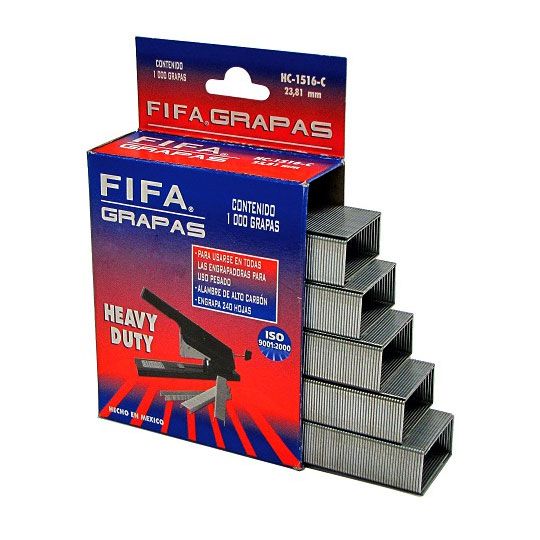 Grapas De Uso Pesado 15/16 Fifa Heavy Duty Hc-1516-C Caja Con 1,000 Grapas