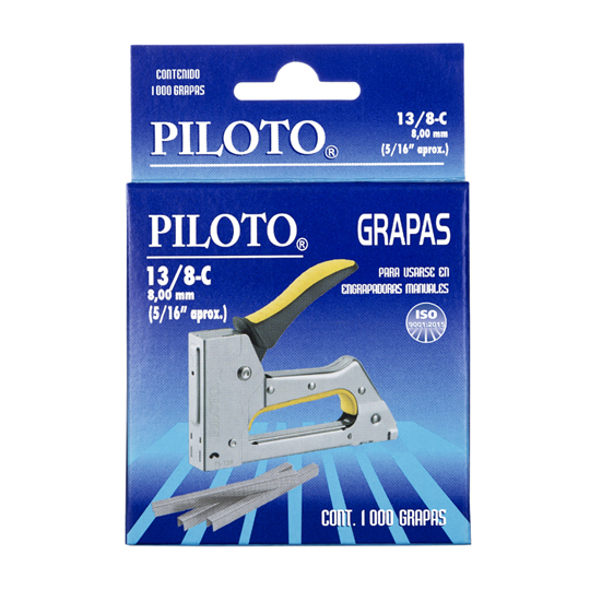 Grapas EstÃ¡ndar 5/16 Para Clavadora 13/8-C Pilot Caja Con 1,000 Grapas