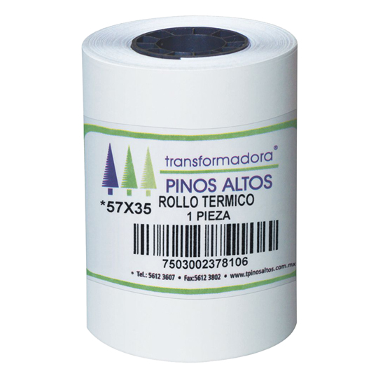 Rollo De Papel Térmico Pinos Altos 57X35 Mm Caja Con 300 Rollos