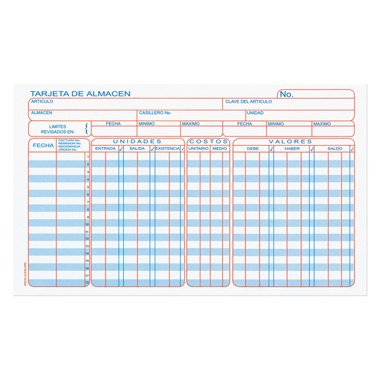Tarjeta De Almacén Pinos Altos Con 100 Tarjetas