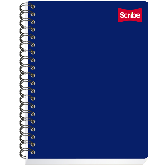 Cuaderno Scribe profesional clásico cuadro grande (7 mm), con 100 hojas, espiral doble