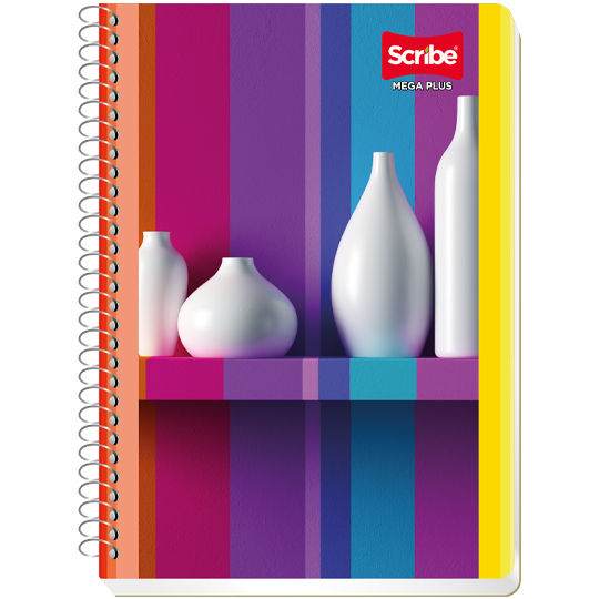 Cuaderno Scribe Forma Francesa Mega Plus Raya con 100 hojas