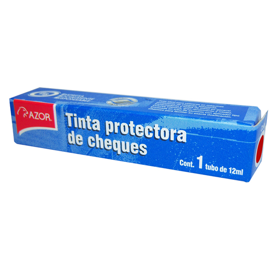 Tinta Protectora De Cheques Stafford Color Rojo 12Ml