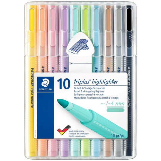 Rotulador Staedtler Triplus Textsufer, Colores Pastel Con 10 Piezas 