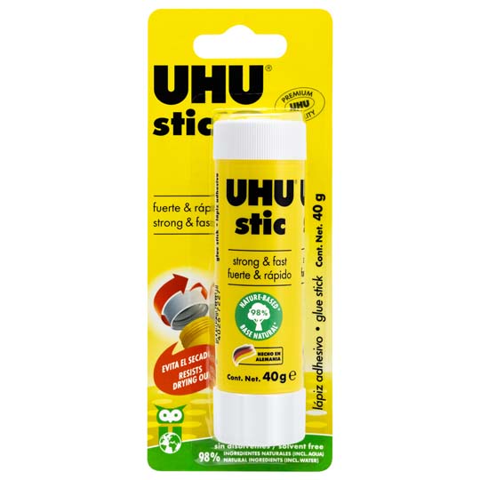 Lápiz Adhesivo Uhu Stic De 40 Gramos. Blíster 1 Pieza