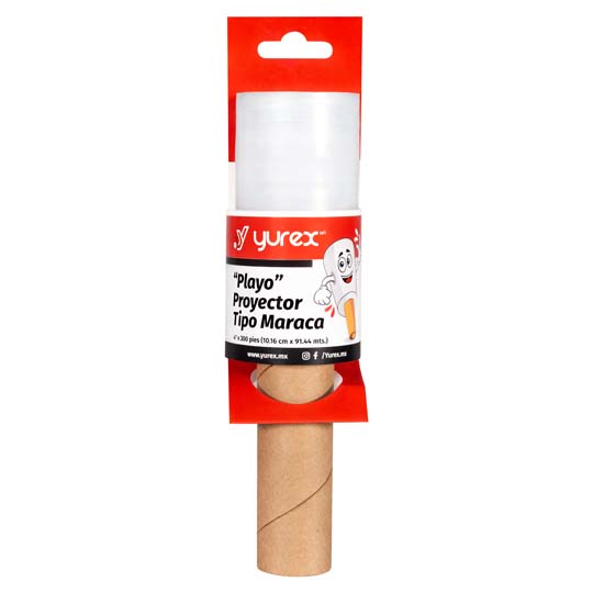 Rollo De Playo Transparente Tipo Maraca Yurex Calibre 80 Medidas 4" X 300 Ft 