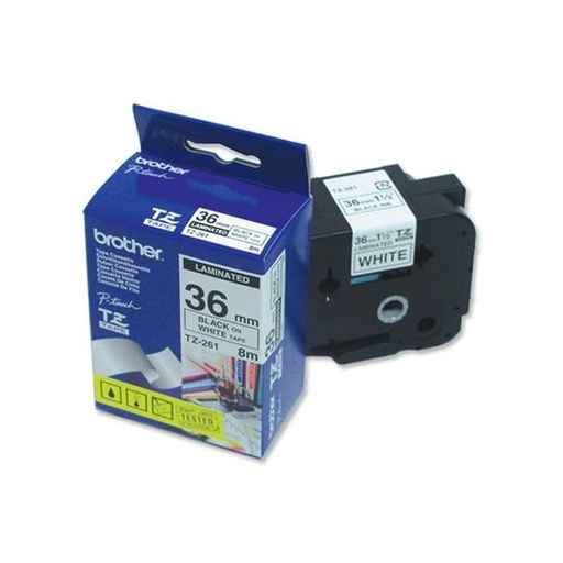 [BRO-CIN-TZE261] Cinta Brother Negro Sobre Blanco Tze261