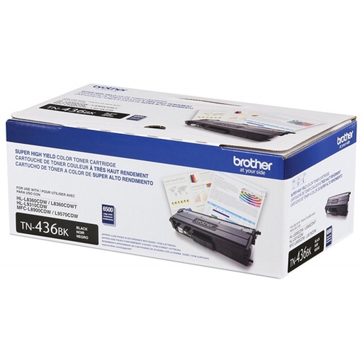 [BRO-TO-TN436BK] Tóner Brother Color Negro De Alto Rendimiento TN436BK