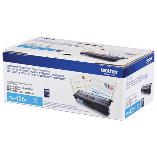 [BRO-TO-TN436C] Tóner Brother Color Cian De Alto Rendimiento Tn436C
