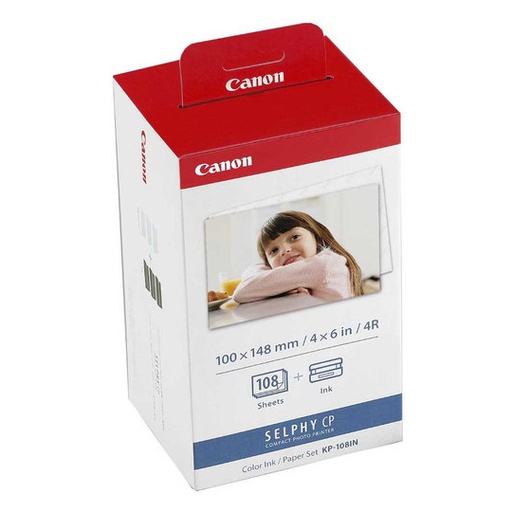 [CAN-PAP-KP108IN] Kit Canon Papel Kp-108In + Tinta Color