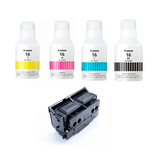 [CAN-TIN-KGI16] Kit Canon Gi16 En Colores Y Cabezal  Ph-