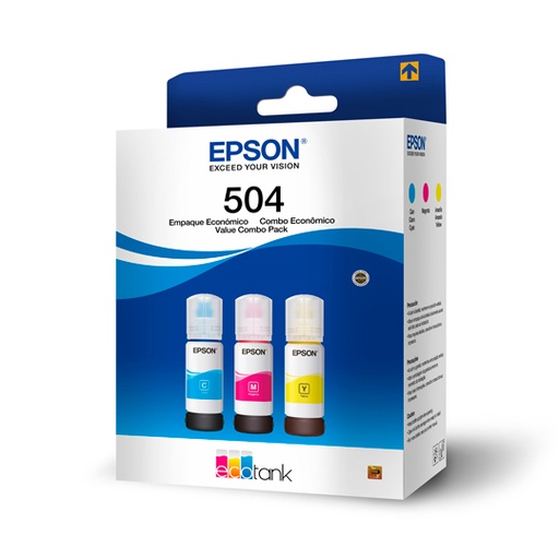 [EPS-TIN-3PT5045] Kit Tintas De Color Epson T504 3 Pzas