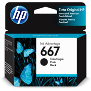 [HP-TIN-3YM79AL] Cartucho De Tinta Hp Ink 667 Negro