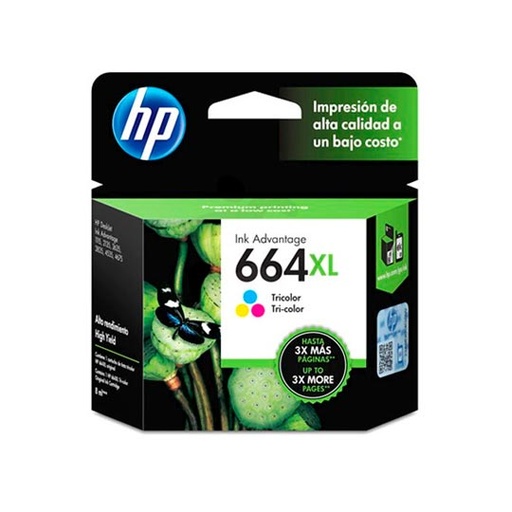 [HP-TIN-F6V30AL] Cartucho De Tinta Tricolor Hp 664Xl