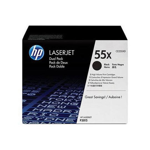 [HP-TO-CE255XD] Paquete De 2 Cartuchos De Tóner Negro Hp