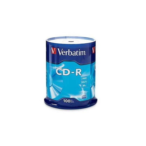 [VER-DIS-94554CD] Disco Verbatim Cd-R 52X 700Mb Torre 100P