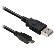 [BR-CO-774003] Cable Usb V2.0 Tipo A - Micro B, 0.9 Cm Color Negro, Macho-Macho 