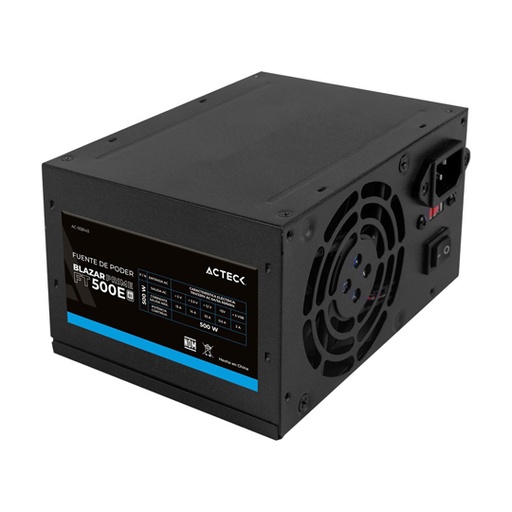 [ACT-ACC-938143] Fuente De Poder Acteck Atx De 500W Color Negro