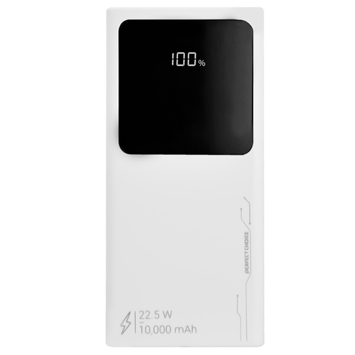 [MC-ACC-241010] Power Bank Perfect Choice De 10,000 Mah, Carga Rápida,Color Blanco