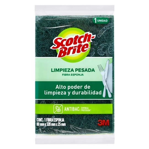 [3M-FIESPONJAGDE] Fibra Esponja Scotch-Brite 3M Tamaño Gra