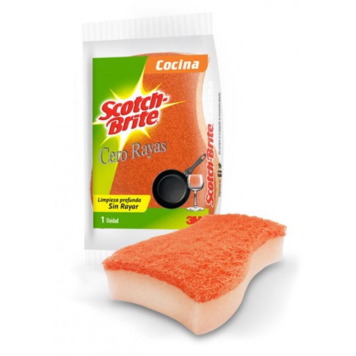 [3M-FIBRA-CERORN] Fibra Naranja Scotch-Brite 3M Tamaño Chi
