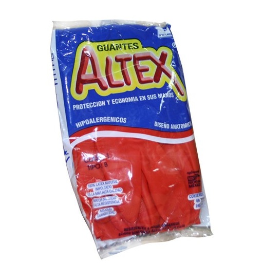 [LJA-GUANTE-AL8] Guantes De Hule Altex Color Rojo, N. 9