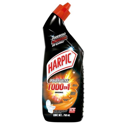 [RCK-HARP-751119] Harpic Power Ultra Todo En 1 Limpiador Y Desinfectante Y Removedor De Sarro 750Ml