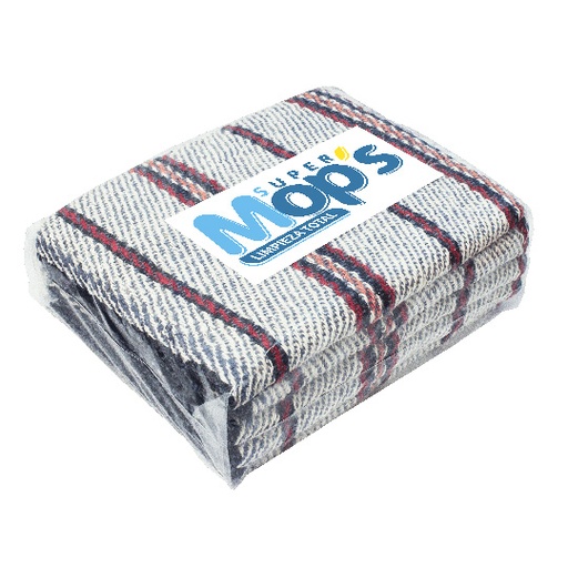 [MOP-JERGA-GRAZ6] Jerga De Algodón Super Mops Color Azul Paquete Con 6 Piezas