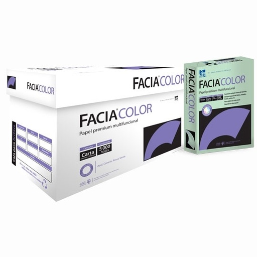 [COP-PAP-FVER75C] Papel Bond Facia Color Verde  Tamaño Car