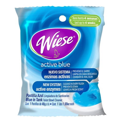 [LWI-PAST-AZUL12] Pastilla Azul Wiese Para Inodoro 12 Pzas De 48Gr C/U