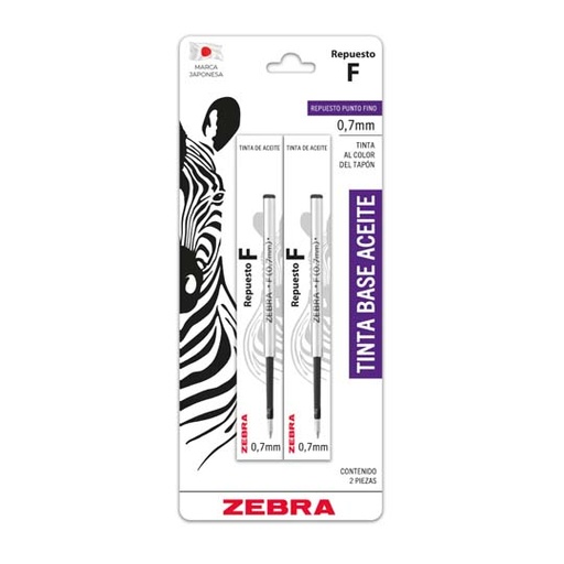[ZEB-REP-F120] Repuesto De Boligrafo Zebra F, Punto Fin