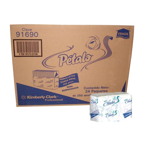 [LKC-SERV-91694] Servilleta Barra Mesa 91694 Petalo Con 24 Paq. 250 Pzas 