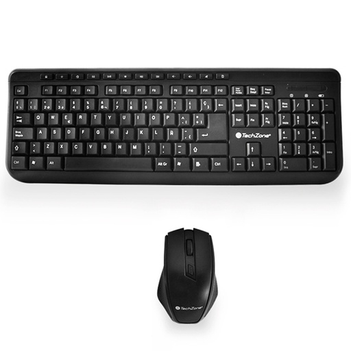 [TZ-ACC-TZ16COM1] Kit Teclado Y Mouse Tz16 Techzone Inalámbrico