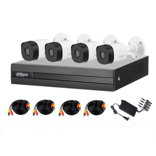 [DAH-DHT-0250010] Kit De 4 Canales Dahua 2 Megapixeles Modelo Kitxvr1B04-I+4B1A21