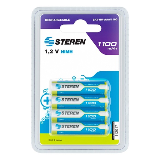 [STE-PIL-AAA1100] Pila Recargable Steren Aaa/1100  Blister