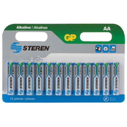 [STE-PIL-BATAA12] Pila Alcalina Aa Steren  Blister De 12 P