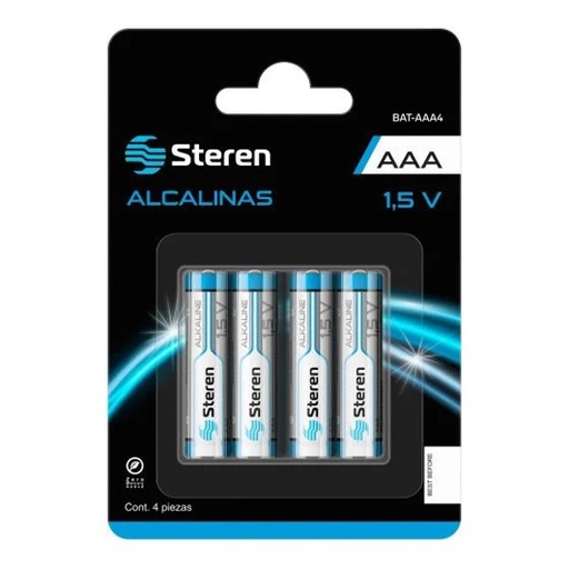 [STE-PIL-BATAAA4] Pila Alcalina Aaa Steren Blister De 4 Pz