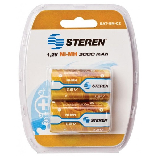 [STE-PIL-BATNMC2] Pila Recargable C Steren Blister De 2 Pz