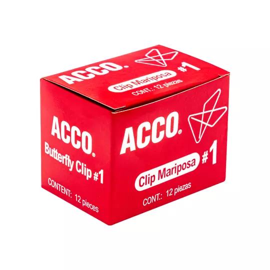 [ACO-CLI-P1710] Clip Mariposa No. 1 Acco Capacidad Hasta 150 hojas