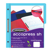 [ACO-FOL-P4553] Carpeta Pressboard Accopress Sh Acco Carta Color Azul Claro Con Broche De 8 Cm, Con 10 Piezas