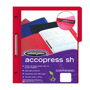 [ACO-FOL-P4557] Carpeta pressboard Accopress sh ACCO carta color rojo con broche de 8 cm con 10 piezas