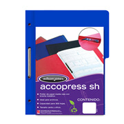 [ACO-FOL-P4565] Carpeta pressboard Accopress sh ACCO oficio color azul obscuro con broche de 8 cm, contiene 10 piezas