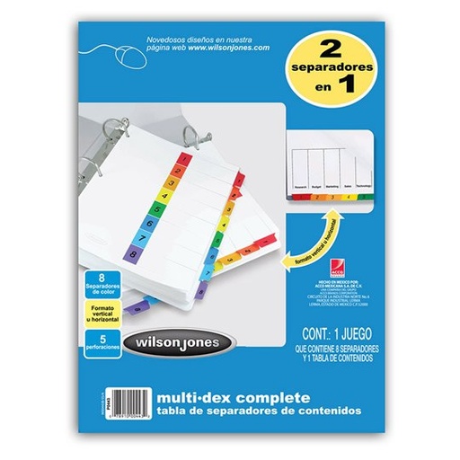 [ACO-SEP-P0443] Separador Multidex 8 Divisiones Acco