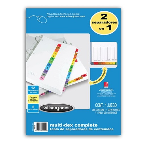 [ACO-SEP-P0445] Separador Multidex 12 Divisiones Acco Ta
