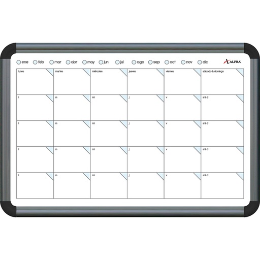 [ALF-PIZ-2109] Pintarrón Planeador Mensual Master Board Alfra 40 X 60 Cm 