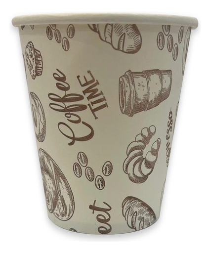[AB-VASO-CAFE8] Vaso De Papel Bebida Caliente 8 Oz para café 1000 pzas color café